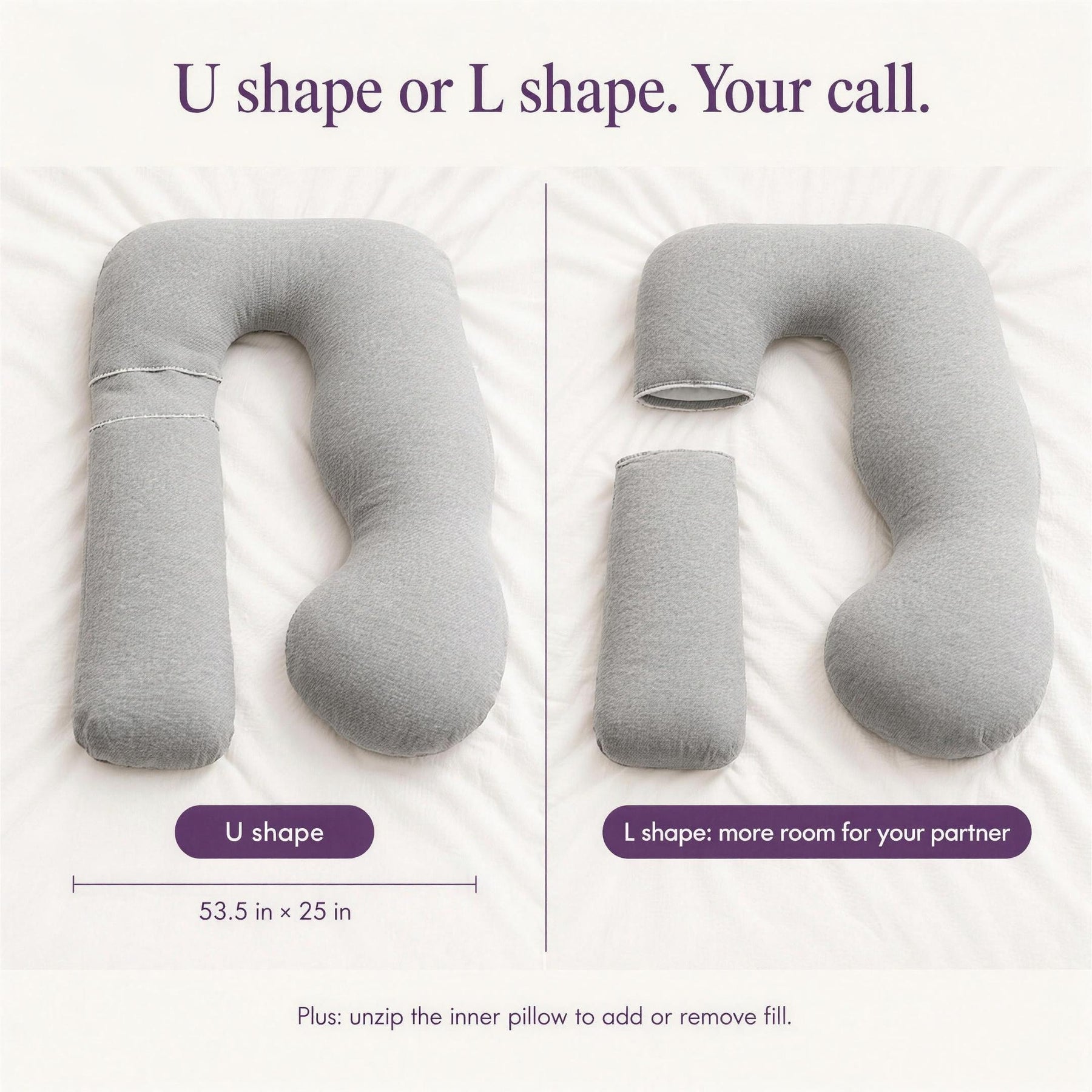 Araluna™ CloudSoft Adjustable Maternity Pillow